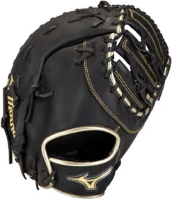 12.5 Inch Mizuno MVP Prime SE GXF50PSE8-Black/Gold Adult Baseball Firstbase Mitt