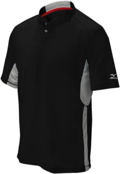 Mizuno Pro Apparel 350517 Adult 2-Button Shortsleeve Baseball Jersey